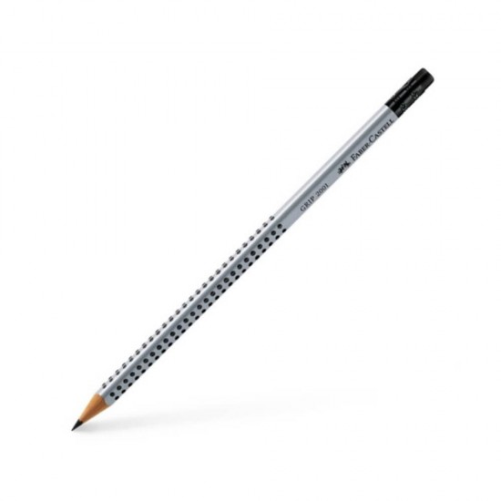 Faber Castell Μολύβι - Grip 2001 B, Γκρι Με Γόμα 117201