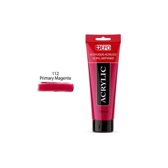 +Efo Acrylic 120ml 112 Primary Magenta 389112