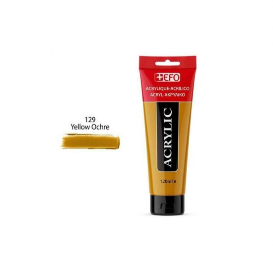 +Efo Acrylic 120ml 129 Yellow Ochre 389129