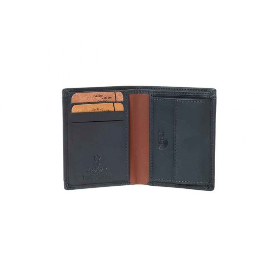 Lavor Δερμάτινο Ανδρικό Πορτοφόλι με RFID Μπλε 1-6091 BLU