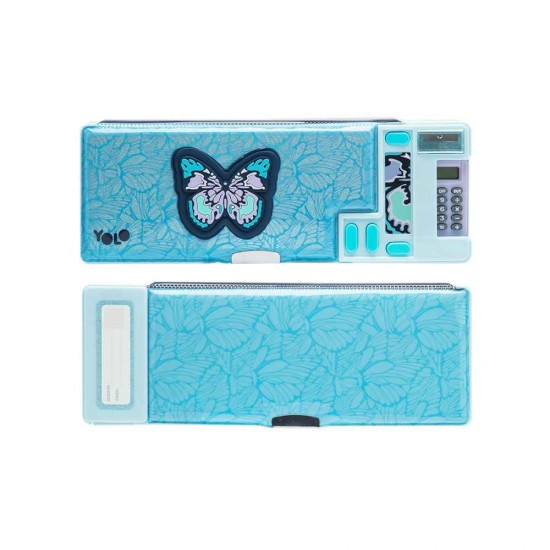 Yolo Παιδική Ρετρό Plus 3d Κασετίνα με Κομπιουτεράκι Butterfly 26x9x3cm 11304