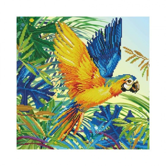 Diamond Dotz Κατασκευή Ψηφιδωτό Καμβάς Blister 41x41cm Τροπικό Μεγαλείο 241.912858