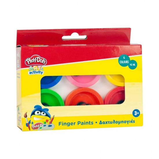 Gim Play-Doh Σετ Δακτυλομπογιές 40ml 6τμχ 320-40002