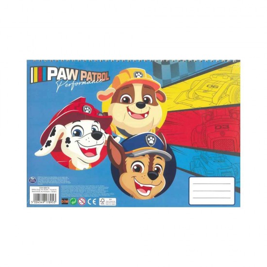 Gim Μπλοκ Ζωγραφικής 23χ33 40 Φύλλα Stickers Paw Patrol 334-68416