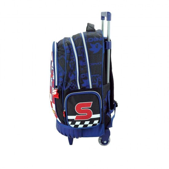 Gim Sonic Classic Σχολική Τσάντα Τρόλεϊ Δημοτικού με Θήκη για Παγούρι Μπλε 27lt 20 x 20 x 35εκ 2026 334-89078
