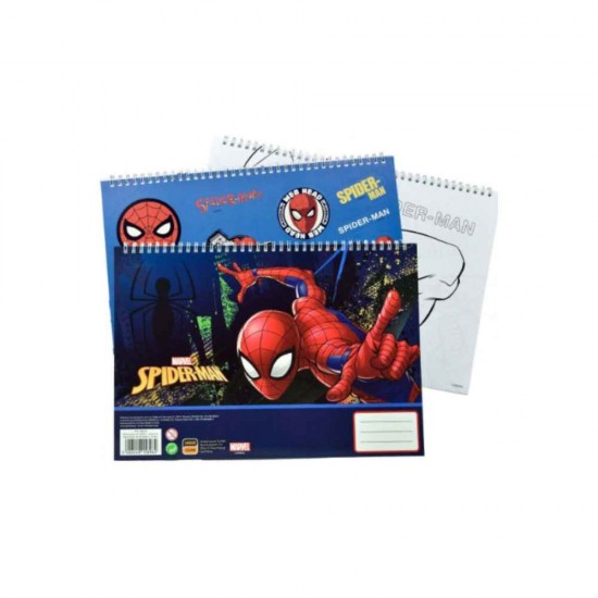 Gim Μπλόκ Ζωγραφικής 23x33 Spiderman 40 Φύλλα με Αυτοκόλλητα 337-06416
