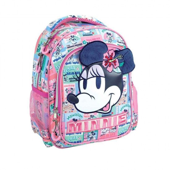 Gim Minnie Σχολική Τσάντα Πλάτης Νηπιαγωγείου με Θήκη για Παγούρι Ροζ 12lt 15 x 15 x 25εκ 340-06054