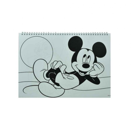 Gim Μπλοκ Ζωγραφικής Mickey 23x33 40 Φύλλα και Αυτοκόλλητα 340-88416