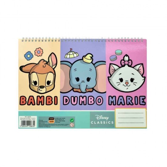 Gim Μπλόκ Ζωγραφικής 23x33  Disney Animals 40 Φύλλα με Αυτοκόλλητα 341-22416