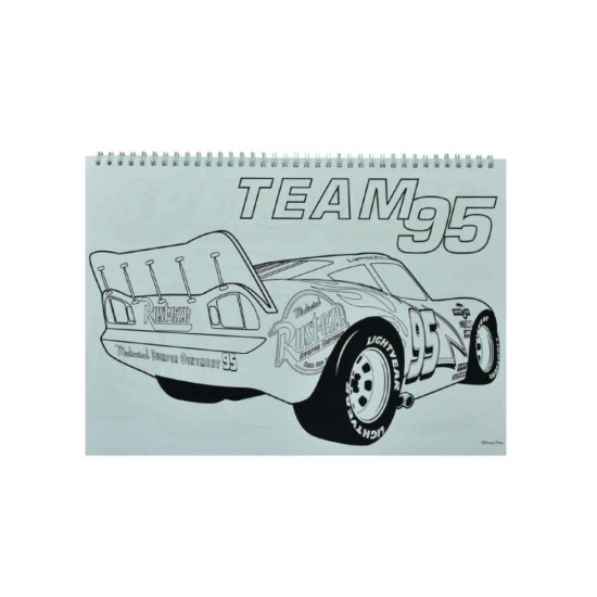 Μπλοκ Ζωγραφικής Gim 40 Φύλλα 23x33cm + Stickers Cars 341-36416