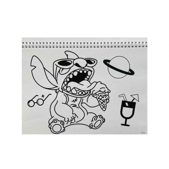 Μπλοκ Ζωγραφικής Gim 40 Φύλλα 23x33cm + Stickers Stitch 342-00416