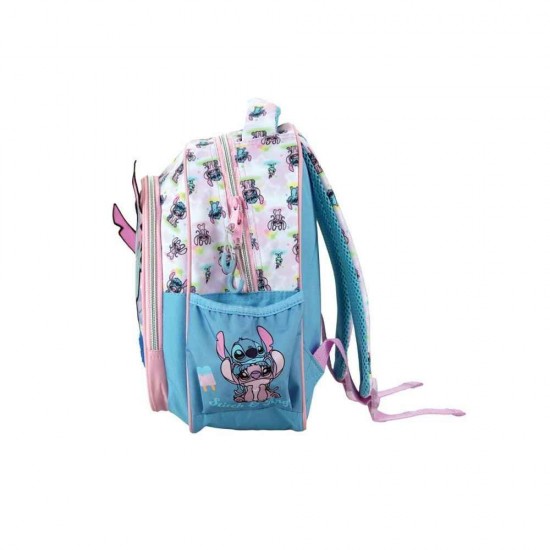 Gim Stitch Σχολική Τσάντα Πλάτης Νηπιαγωγείου με Θήκη για Παγούρι Πολύχρωμη 12lt 15 x 15 x 25εκ 2026 342-03054