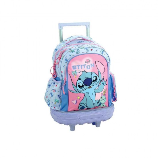 Gim Stitch Stitch Σχολική Τσάντα Τρόλεϊ Δημοτικού με Θήκη για Παγούρι Πολύχρωμη 27lt 20 x 20 x 35εκ 2026 342-04079