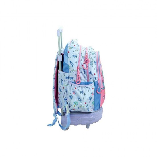 Gim Stitch Stitch Σχολική Τσάντα Τρόλεϊ Δημοτικού με Θήκη για Παγούρι Πολύχρωμη 27lt 20 x 20 x 35εκ 2026 342-04079