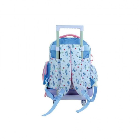 Gim Stitch Stitch Σχολική Τσάντα Τρόλεϊ Δημοτικού με Θήκη για Παγούρι Πολύχρωμη 27lt 20 x 20 x 35εκ 2026 342-04079
