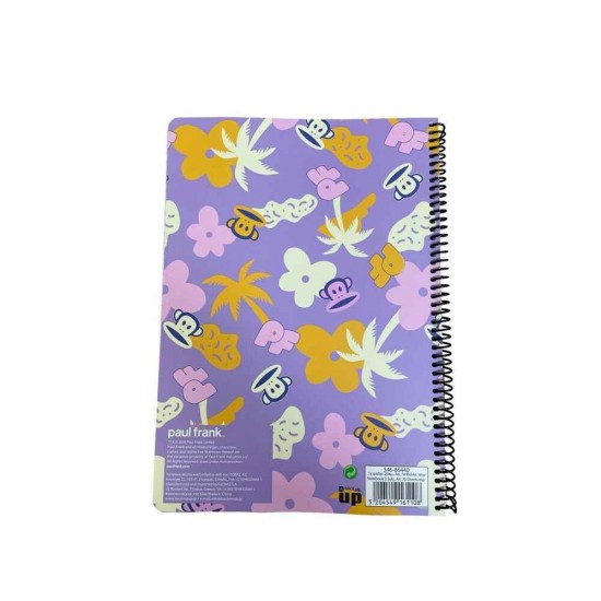 Τετράδιο Σπιραλ Bmu Paul Frank Α4 2θεμ 70φ 1995-logo Girl 346-86440