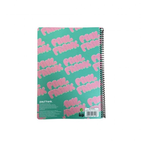 Τετράδιο Σπιραλ Bmu Paul Frank Α4 2θεμ 70φ 1995-logo Girl 346-86440