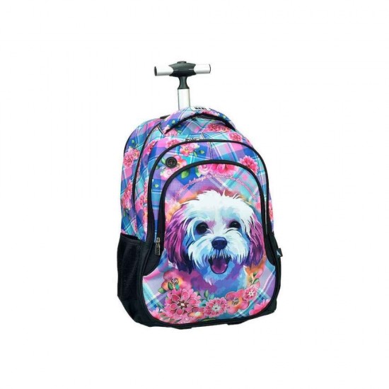 Back Me Up Love Dog Σχολική Τσάντα Τρόλεϊ Δημοτικού 30lt 357-16074