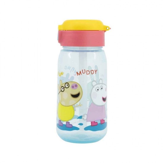 Stor Πλαστικό Παγούρι με Καλαμάκι Peppa Pig Πολύχρωμο 510ml 530-13952