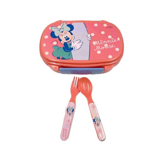 Gim Δοχείο Φαγητού Με Κουτάλι Πιρούνι Minnie 553-04276
