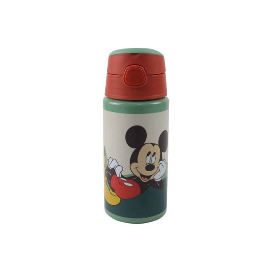 Gim Flip Παιδικό Παγούρι Mickey Αλουμινίου με Καλαμάκι 500ml 553-15248