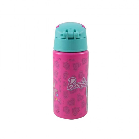 Gim Παγούρι Αλουμινίου με Καλαμάκι Barbie 500ml 571-20248