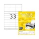 Topstick 3300 Αυτοκόλλητες Ετικέτες Α4 Ορθογώνιες 70x25.4mm 8702