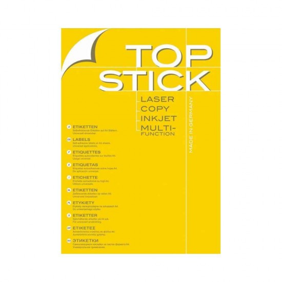 Topstick 2400 Αυτοκόλλητες Ετικέτες Α4 Ορθογώνιες 70x37mm 8706