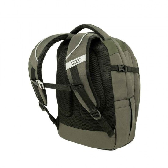 Polo Cryptic Σχολική Τσάντα Πλάτης Χακί 23lt 901001-6500