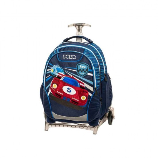 Polo Trolley Reel Σχολική Τσάντα Τρόλεϊ Δημοτικού Race Car 25lt 30 x 20 x 43εκ 2025 901054-8347