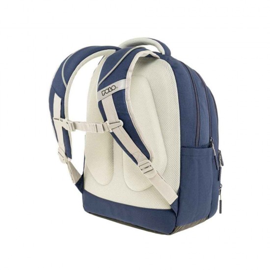 Polo Multi Pocket Σχολική Τσάντα Πλάτης Μπλε με Θήκη για Παγούρι 26lt 901064-5000