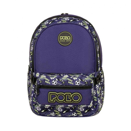 Polo Zippy Σχολική Τσάντα Πλάτης Δημοτικού Μπλε 901080-8445