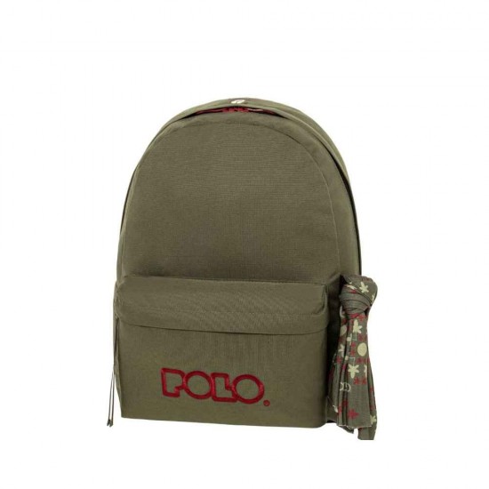 Polo Σχολική Τσάντα Πλάτης Original Scarf Χακί 901135-6533