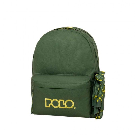 Polo Σακιδιο Original Double Scarf Σχολική Τσάντα Πλάτης Πράσινη 2025 901235-6271