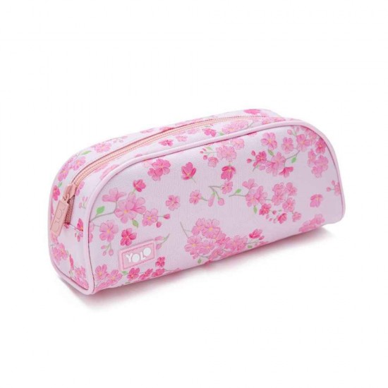Yolo Σχολική Κασετίνα Solo Japanese Blossom Ροζ 90130