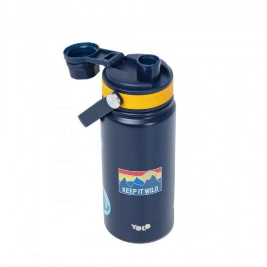 Yolo Μεταλλικό Παγούρι Θερμός CampX 500ml Με Λαβή 90546