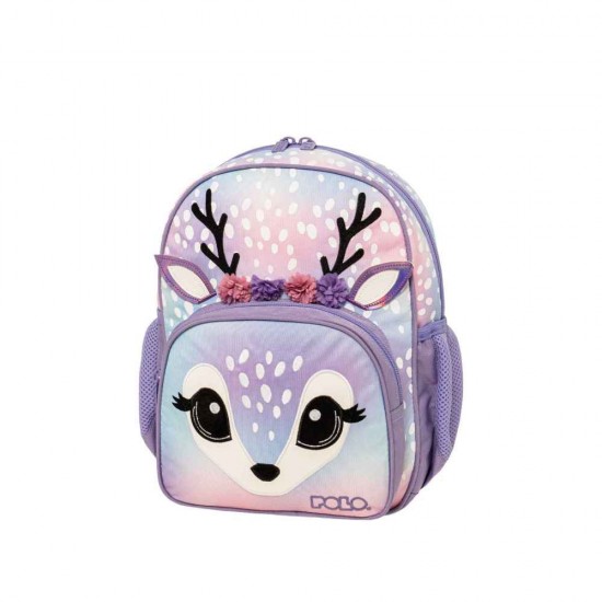 Polo Junior Bibi Σχολική Τσάντα Πλάτης Νηπιαγωγείου Dear με Θήκη για Παγούρι 10lt 2025 907078-8353