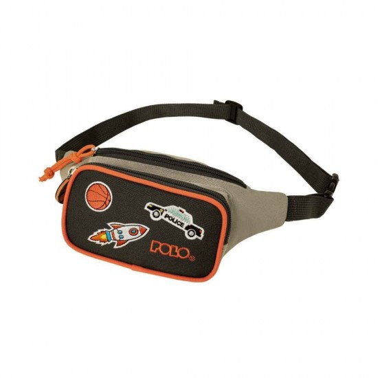 Polo Kiddo II Τσαντάκι Μέσης Παιδικό Μαύρο Καφέ 908041-2300