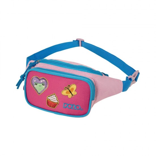 Polo Kiddo II Τσαντάκι Μέσης Παιδικό Γαλάζιο Ροζ 908041-3900