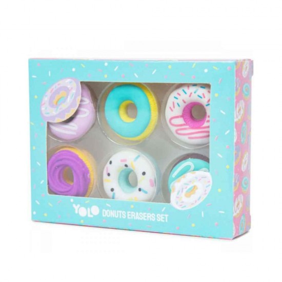 Yolo Donuts Σετ ΑρωματικέςΓόμες για Μολύβι 6τμχ 90810
