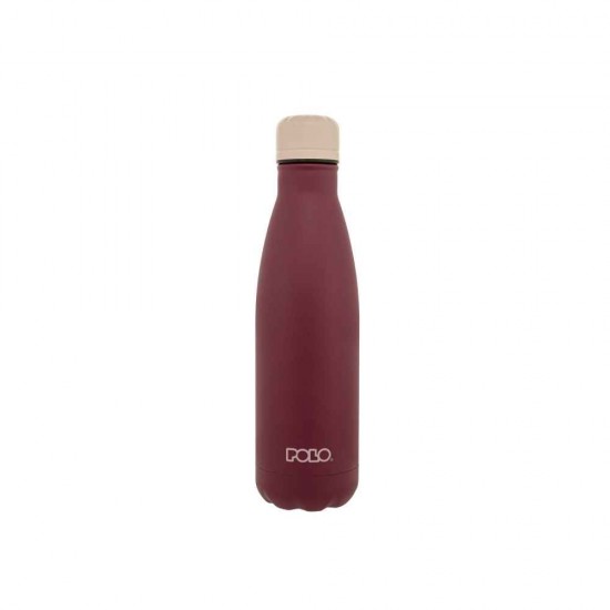 Polo Μπουκάλι Θερμός Ανοξείδωτο 500ml Bordeux White 949004-3324