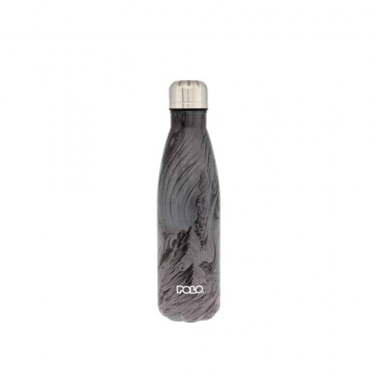 Polo Μπουκάλι Θερμός Ανοξείδωτο 500ml Μαύρο Γκρι 949004-8341