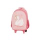 Polo Junior Fizz Σχολική Τσάντα Τρόλεϊ Νηπιαγωγείου Ροζ Κύκνος με Θήκη για Παγούρι 12lt 2026 965001-8449
