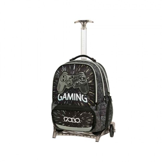 Polo Freely Σχολική Τσάντα Τρόλεϊ Gaming με Θήκη για Παγούρι 965055-8421