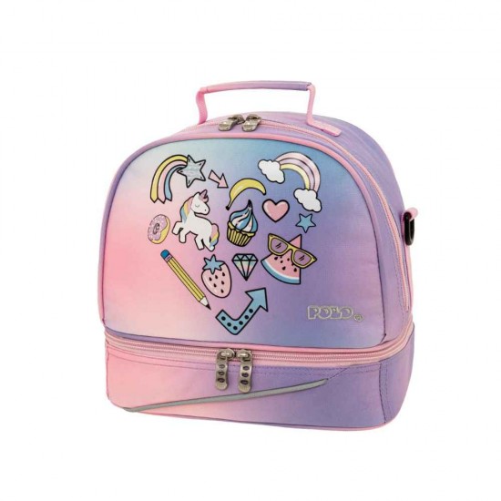 Polo Kid’s Fun II Σχολική Ισοθερμική Θήκη Φαγητού 6lt Λιλά Μονόκεροι 26x15x24cm 971003-8420