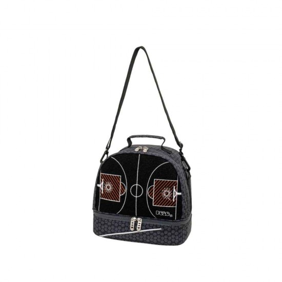 Polo Kid’s Fun II Σχολική Ισοθερμική Θήκη Φαγητού 6lt Μαύρη Basket 26x15x24cm 971003-8423