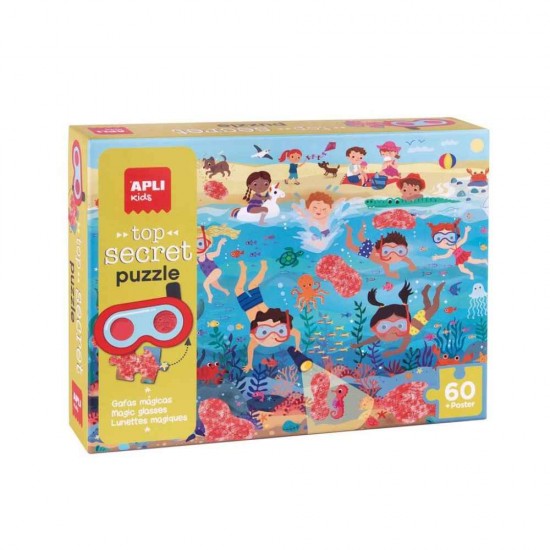 Παιδικό Puzzle Top Secret-Beach 60pcs για 4+ Ετών Apli Kids AP-19220