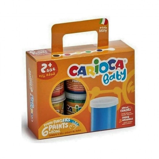 ΔΑΚΤΥΛΟΜΠΟΓΙΕΣ CARIOCA BABY (2+) 6 χρώματα x 80ml 103KO032