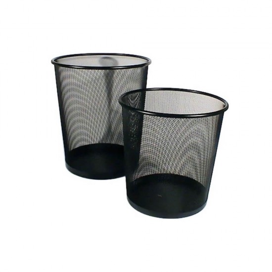 Foska Μεταλλικό Καλάθι Αχρήστων Μαύρο 26.5x26.5x28.5cm HY65002