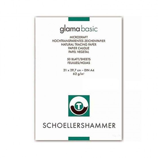 Μπλοκ Χαρτί Σχεδίου Ριζόχαρτο Schoeller GlamaBasic 50 Φύλλα 62gr 30x21cm 816.25054